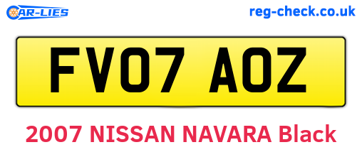 FV07AOZ are the vehicle registration plates.