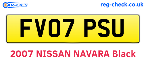 FV07PSU are the vehicle registration plates.