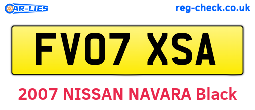 FV07XSA are the vehicle registration plates.