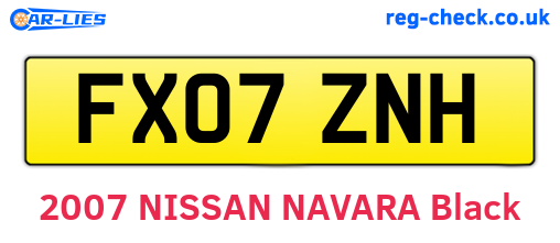 FX07ZNH are the vehicle registration plates.