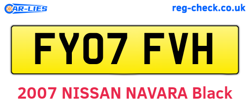 FY07FVH are the vehicle registration plates.