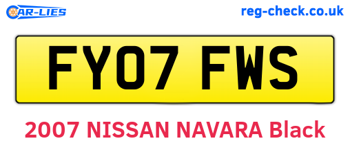 FY07FWS are the vehicle registration plates.