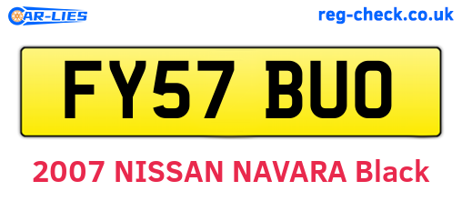 FY57BUO are the vehicle registration plates.