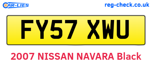 FY57XWU are the vehicle registration plates.