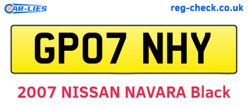 GP07NHY are the vehicle registration plates.