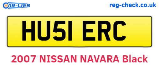 HU51ERC are the vehicle registration plates.