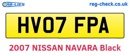 HV07FPA are the vehicle registration plates.