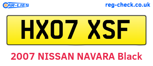 HX07XSF are the vehicle registration plates.
