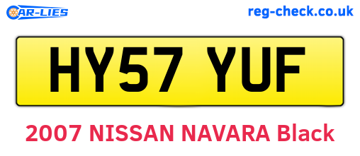 HY57YUF are the vehicle registration plates.