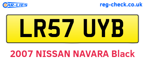 LR57UYB are the vehicle registration plates.