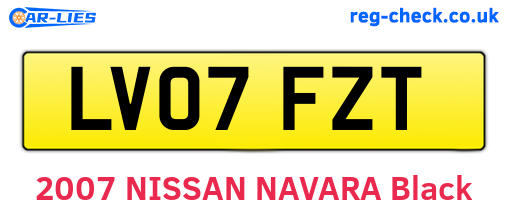 LV07FZT are the vehicle registration plates.