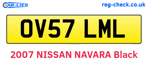 OV57LML are the vehicle registration plates.