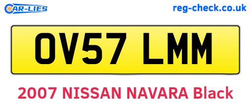 OV57LMM are the vehicle registration plates.