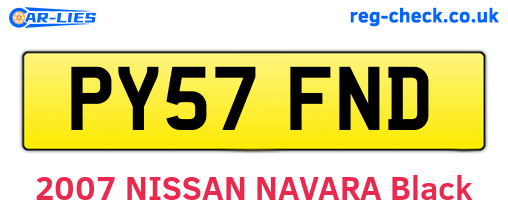 PY57FND are the vehicle registration plates.