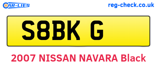 S8BKG are the vehicle registration plates.