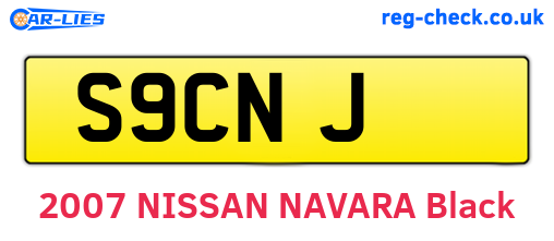 S9CNJ are the vehicle registration plates.