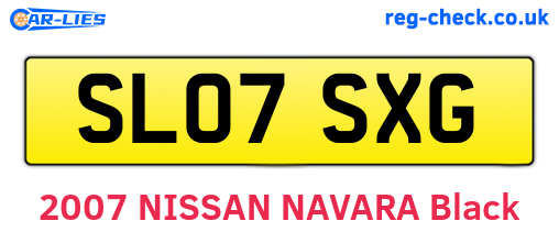 SL07SXG are the vehicle registration plates.
