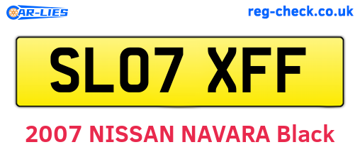 SL07XFF are the vehicle registration plates.