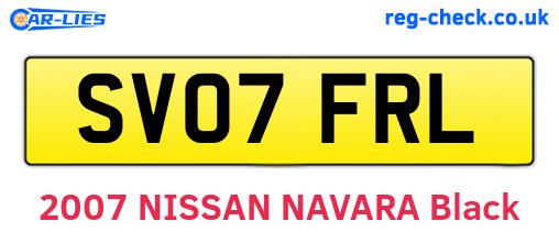 SV07FRL are the vehicle registration plates.
