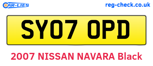 SY07OPD are the vehicle registration plates.
