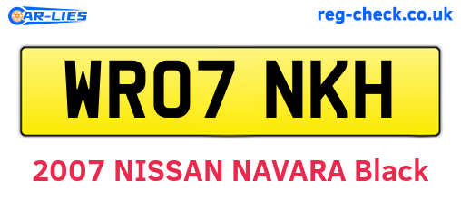 WR07NKH are the vehicle registration plates.