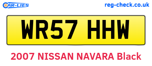 WR57HHW are the vehicle registration plates.