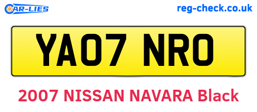 YA07NRO are the vehicle registration plates.
