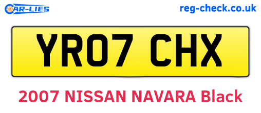 YR07CHX are the vehicle registration plates.