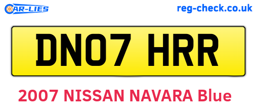 DN07HRR are the vehicle registration plates.