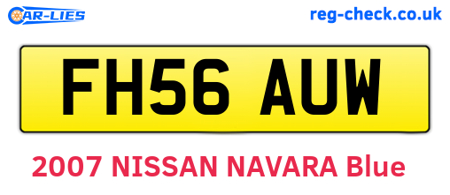 FH56AUW are the vehicle registration plates.