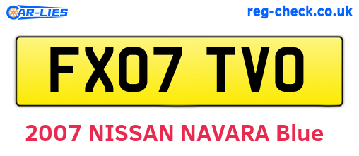 FX07TVO are the vehicle registration plates.