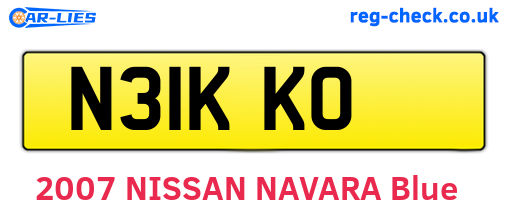 N31KKO are the vehicle registration plates.