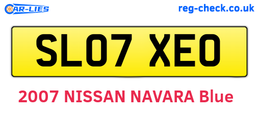 SL07XEO are the vehicle registration plates.