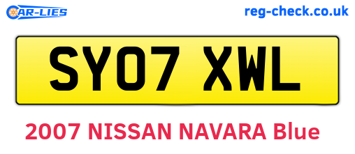 SY07XWL are the vehicle registration plates.