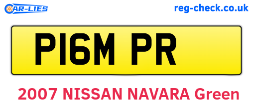 P16MPR are the vehicle registration plates.