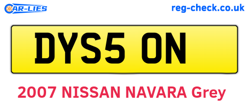 DYS50N are the vehicle registration plates.