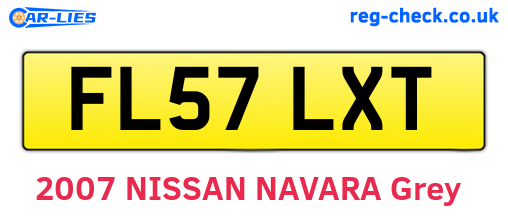 FL57LXT are the vehicle registration plates.