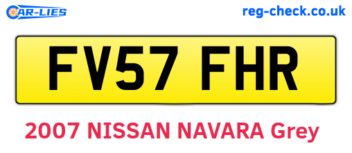 FV57FHR are the vehicle registration plates.