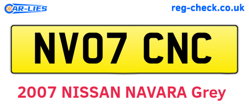 NV07CNC are the vehicle registration plates.