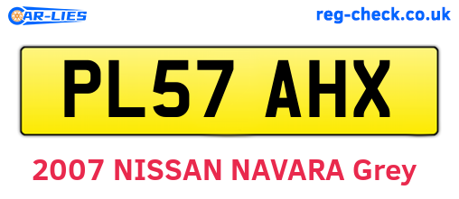 PL57AHX are the vehicle registration plates.