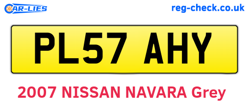 PL57AHY are the vehicle registration plates.