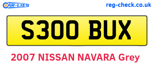 S300BUX are the vehicle registration plates.