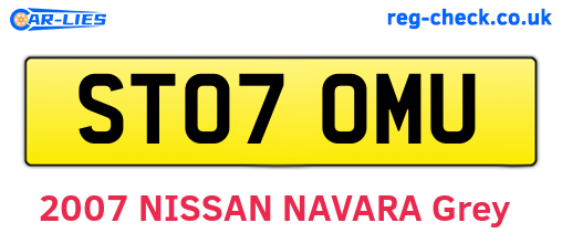 ST07OMU are the vehicle registration plates.