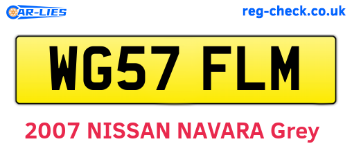 WG57FLM are the vehicle registration plates.