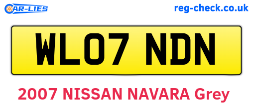 WL07NDN are the vehicle registration plates.