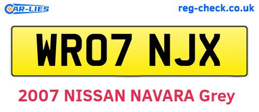 WR07NJX are the vehicle registration plates.