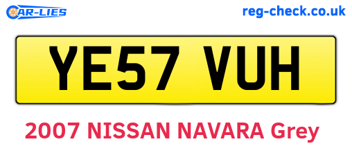 YE57VUH are the vehicle registration plates.