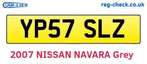 YP57SLZ are the vehicle registration plates.