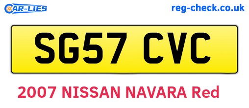 SG57CVC are the vehicle registration plates.
