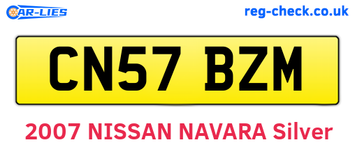 CN57BZM are the vehicle registration plates.